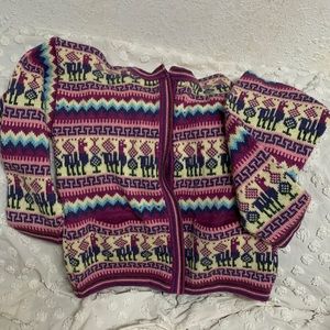 Vintage Artesania LosAndes Zippered Sweater